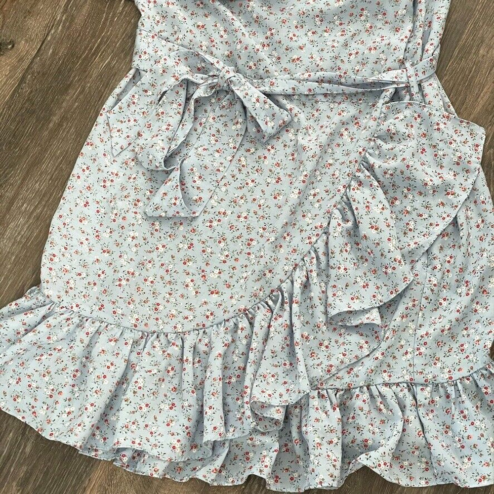 NWT Nasty Gal Women's Cold Shoulder floral ruffle dress Sz 10 Coquette Boho - Picture 2 of 10